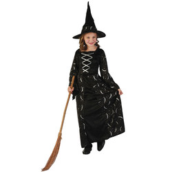 Kostyme Midnight Witch Medium 120-130 cm M - 120-130 - Halloween