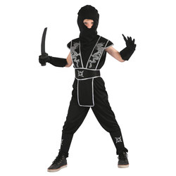 Kostyme Ninja Medium 120-130 cm M - 120-130  - Halloween