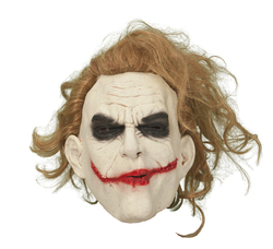 LATEXMASK JOKER MED HÅR joker - Salg