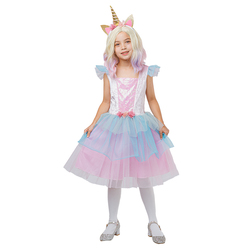 COSTUME UNICORN DRESS 122/134 Unicorn - Karneval