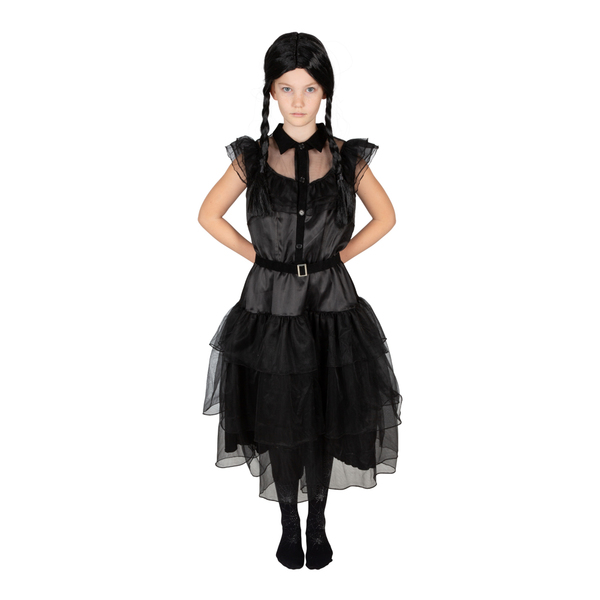 COSTUME BLACK LACE DRESS 158-164 black lace dress - Halloween
