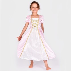 PRINCESS DRESS VELVET PINK 122-128 CL 6-8 YEARS Prinsesse - Halloween