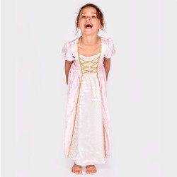 PRINCESS DRESS VELVET PINK 110-116 CL 4-6 YEARS Prinsesse - Halloween