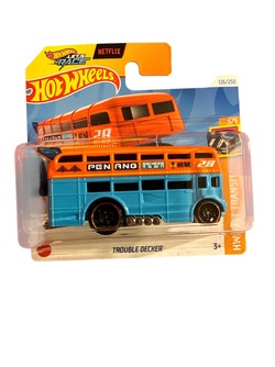 Hot Wheels Trouble Decker 5/5 Fast Transit Blå og oransj - Hot Wheels