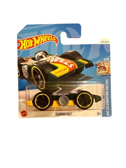 Hot Wheels 1:64 Flippin Fast 6/10 HW Celebration Racers grøn/gul - Hot Wheels