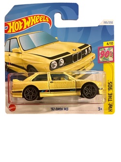 Hot Wheels 1:64 '92 BMW M3 4/10 HW The '90s Gul - Hot Wheels