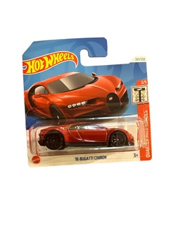 Hot Wheels 1:64 '16 Bugatti Chiron 2/5 Quarter Mile Heroes Rød - Hot Wheels