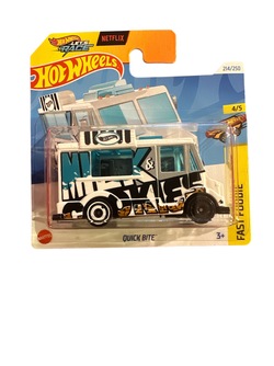 Hot Wheels 1:64 Quick Bite 4/5 Fast Foodie Hvit - Hot Wheels