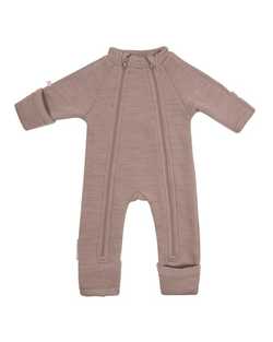 SmallStuff - jumpsuit wool w. 2 zip  Soft powder - Smallstuff