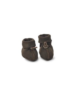 Booties merino wool brown - Smallstuff