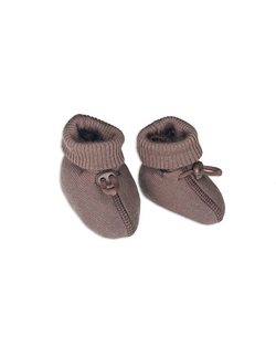 Booties merino wool rose brown  - Smallstuff