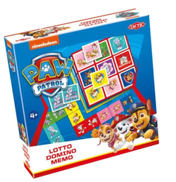 PAW Patrol 3-i-1 spill - Lotto, Memo og Domino Paw patrol - Brettspel