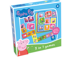 Peppa pig 3-i-1 spill - Lotto, memo og domino Peppa pig - Brettspel