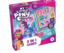 My Little Pony 3-i-1 spill - Lotto, memo og domino My little pony - Brettspel