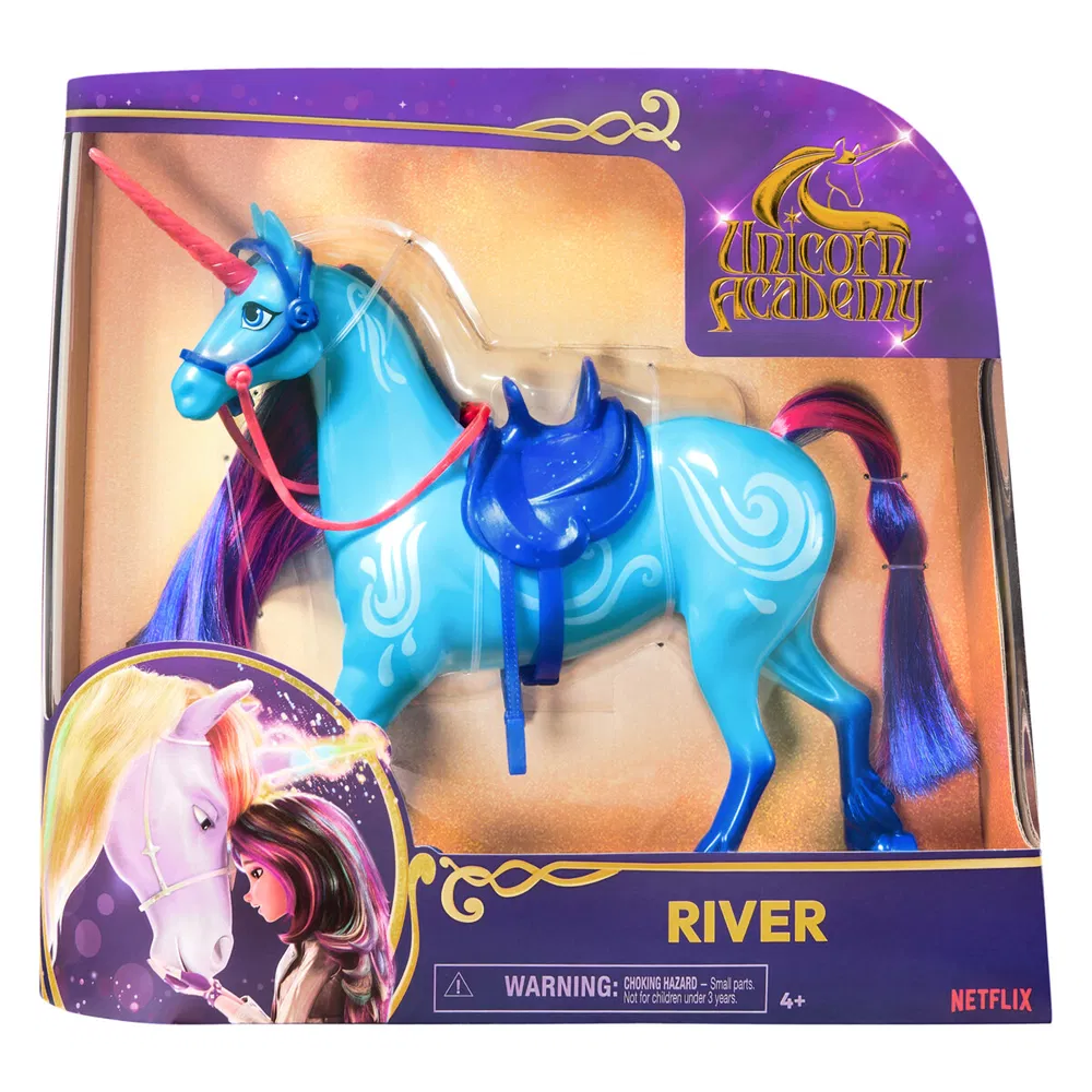 Unicorn Academy Enhjørning 28 cm RIVER - Leiker