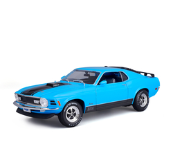 Maisto 1:18 1970 Ford Mustang Mach 1 - Blue Blå - Maisto