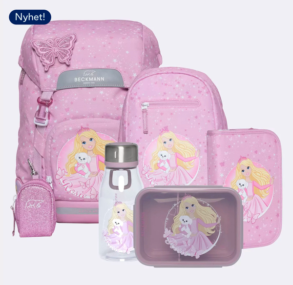 Beckmann Classic skolesekk sett, Rosie  Rosie sett - Beckmann