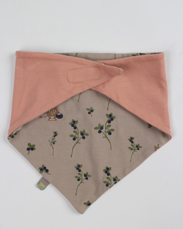 Kattnakken halstørkle vendbar Rosa Blåbærtur - Salg