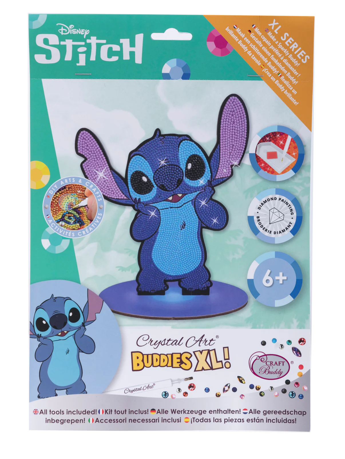 Crystal Art Stitch - diamantperling stor figur Stitch - Hobby