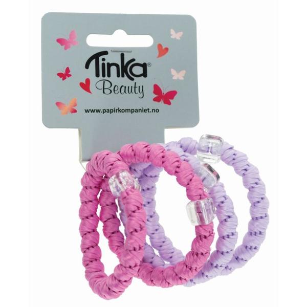 HÅRSTRIKK ROSA/LILLA 4 STK TINKA BEAUTY ROSA/LILLA 4 STK - Tinka
