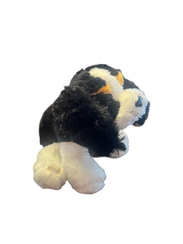 TINKA HUNDEVALP kosebamse 14cm Kvit med Svart rygg - Tinka