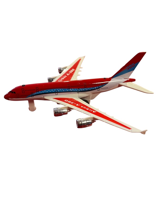 Jagerfly i metall 20 cm med lys og lyd Rød - Leiker