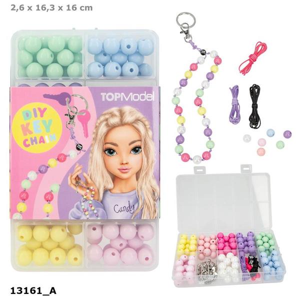 TOPModel DIY Nøkkelring pastellfarget perler - Top Model