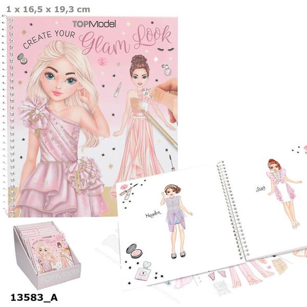 TOPModel Dress Me Up Aktivitetsbok GLAM LOOK Rosa - Top Model
