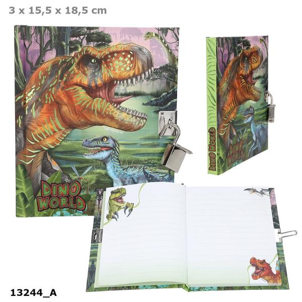 Dino World Dagbok med hengelås Dino world dagbok - Dino World