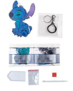 Stitch, Crystal Art Bag Charms Stitch Blå  - Hobby