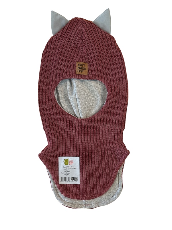 Kattnakken Balaklava Merinoull barn Lyng - Kattnakken