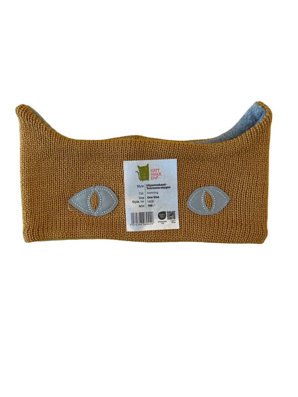 Kattnakken Panneband Merinoull barn Honning - Kattnakken
