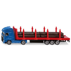 Siku Log Transporter Blå og Raud - Siku