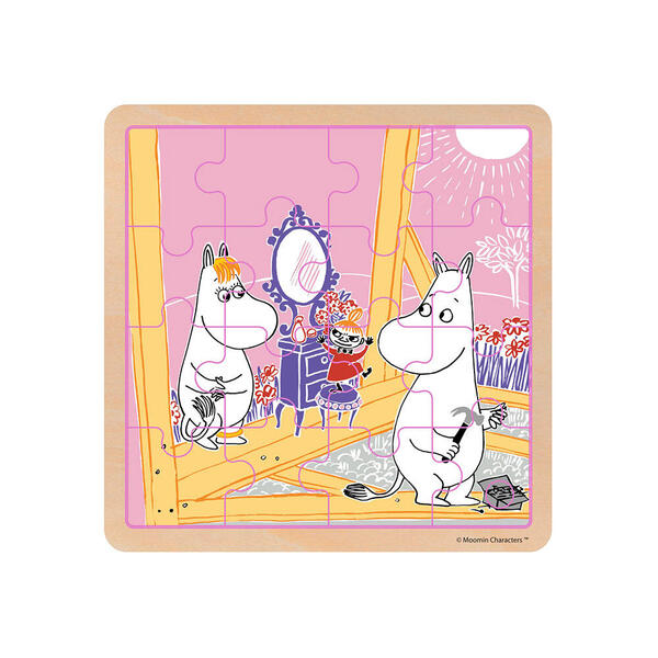 MUMMI RAMMEPUSLESPILL 16 BRIKKER Rosa - Trepuslespill