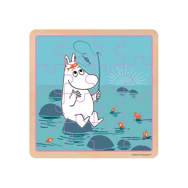 MUMMI RAMMEPUSLESPILL 16 BRIKKER Blå - Trepuslespill