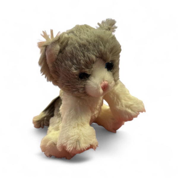 Teddykompaniet Kattekompis 18cm Grå og hvit - Teddykompaniet