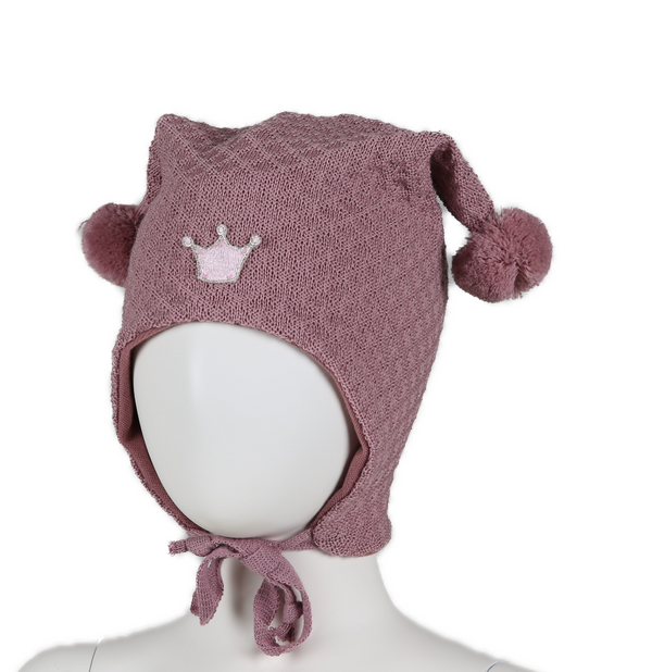 Kivat Knytelue ull 392L-17B Dusty Rose med krone Dusty rose 17B - Kivat