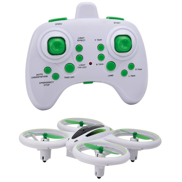 G4P Glow Stunt Drone Hvit og Grønn - Radiostyrt