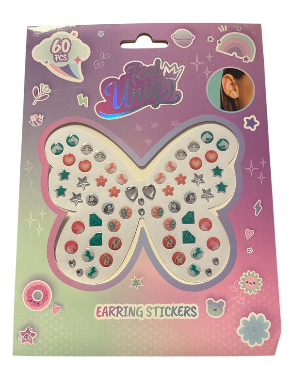  Real UniQ, Earring Stickers, Unicorn Øredobb klistermerker - Liniex