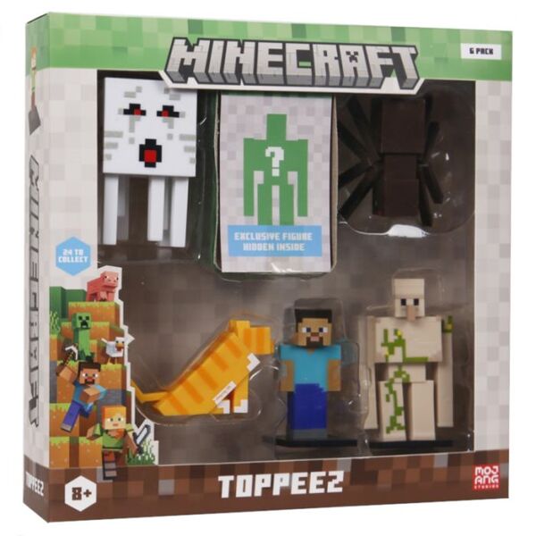 MINECRAFT 3D TOPPEEZ 6 PACK DELUXE BOKS nr.1 - Minecraft