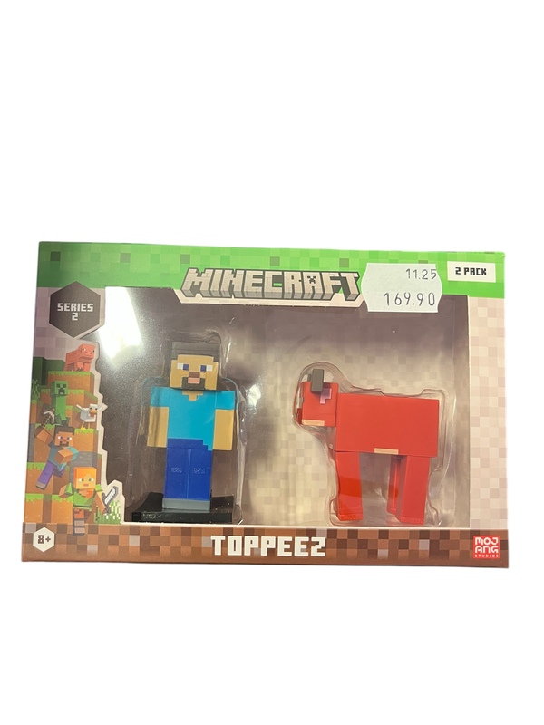 MINECRAFT 3D 6 CM FIGURE 2 PACK WINDOW BOX ASST Toppeez 1 - Minecraft