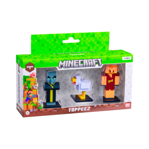 MINECRAFT 3D 6 CM FIGURE 3 PACK WINDOW BOX ASST Nr.2 - Minecraft