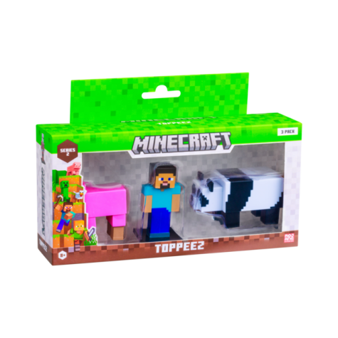 MINECRAFT 3D 6 CM FIGURE 3 PACK WINDOW BOX ASST Nr.3 - Minecraft