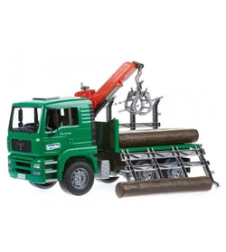 Bruder MAN Timber Truck - tømmerbil med gripeklo og 3 tømmerstokker - 02769 tømmerbil med gripeklo - Bruder